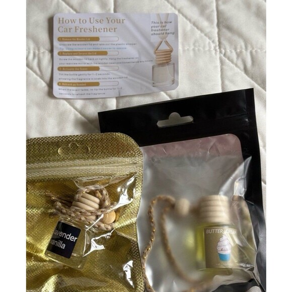 Unbranded Accessories - Gourmand Scented Car Air Freshener 2-Pack Lavender Vanilla and Buttercream